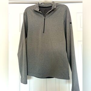 Nike Women’s Quarter Zip Dri-Fit Gray Pullover - Size Large